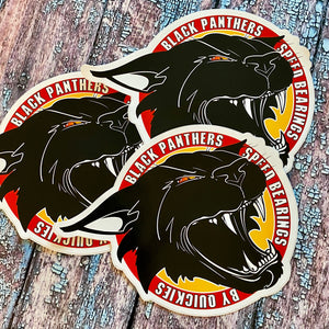 Black Panthers VINTAGE Sticker 9”